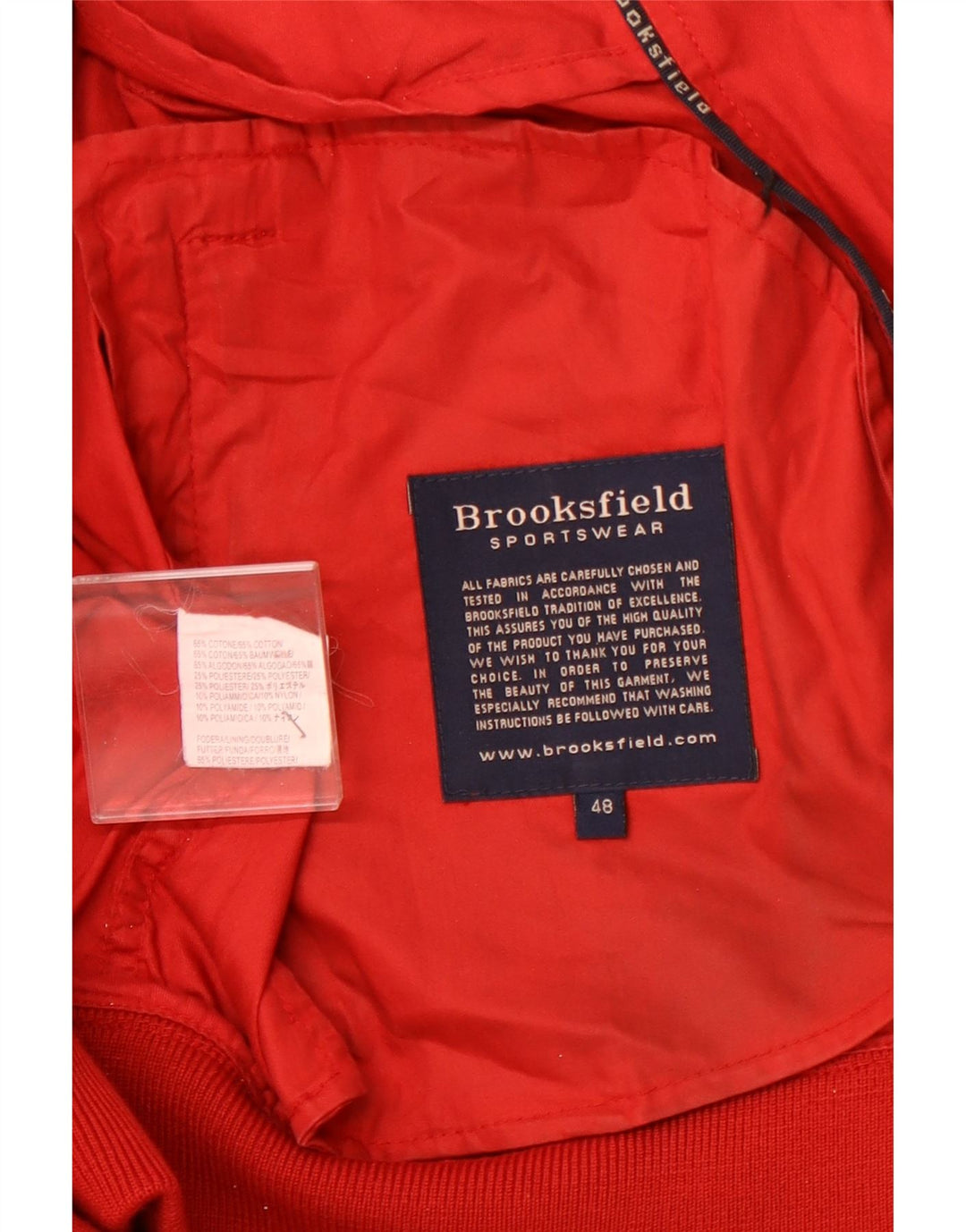 Giubbotto Bomber Donna BROOKSFIELD IT 48 XL Rosso Cotone