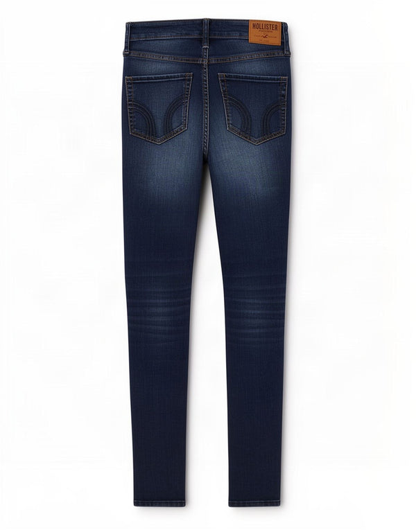 Jeans skinny Hollister da donna US 3 XS W26 L33 cotone blu navy