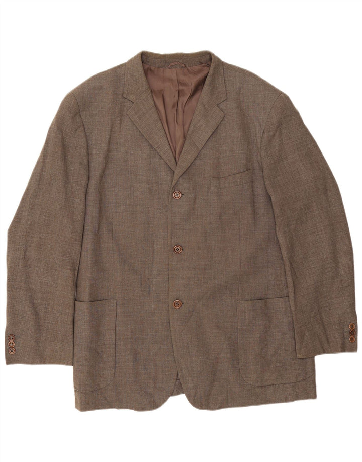 Giacca blazer da uomo a 3 bottoni Massimo Dutti EU 46 piccola lana grigia