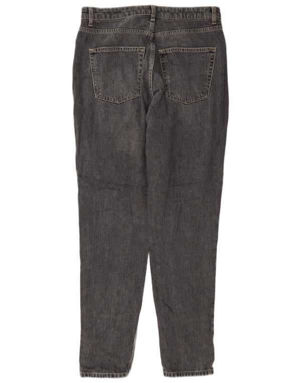Jeans affusolati mamma da donna Topshop UK 14 grande W32 L36 cotone grigio