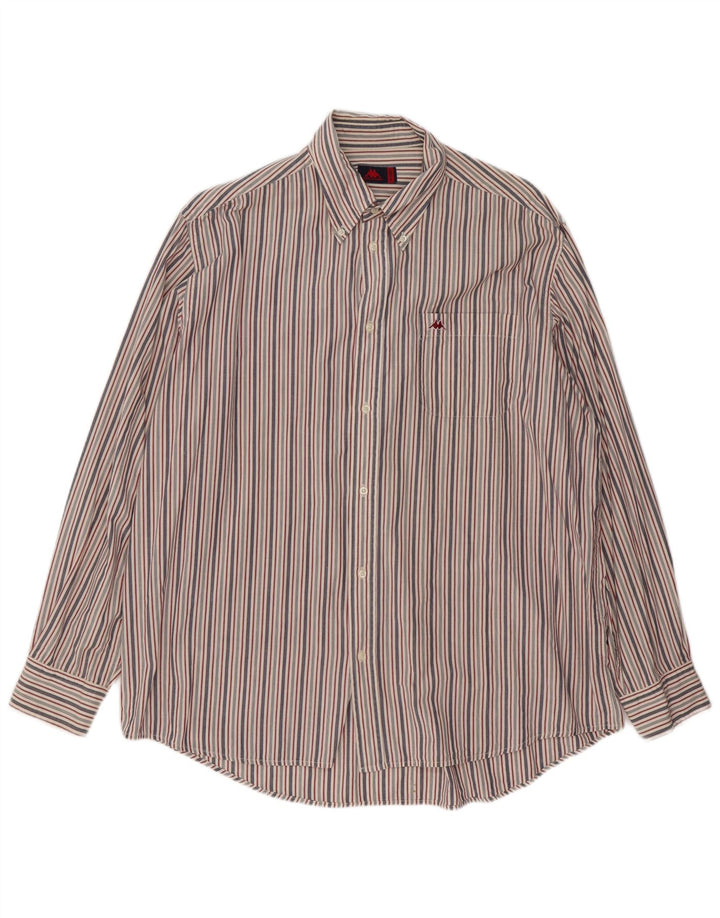 Camicia Kappa Uomo 2XL Cotone Rigato Multicolore
