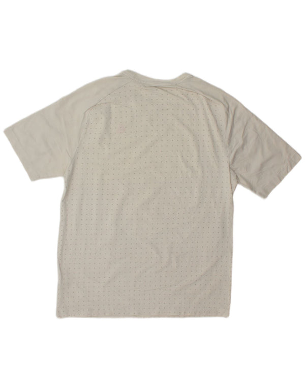 T-shirt da uomo Nike Top in cotone maculato bianco medio