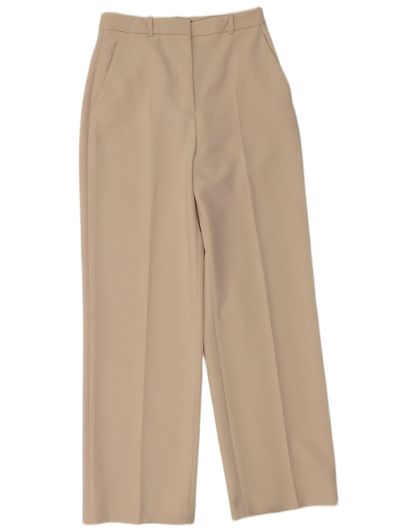 Zara Womens High Waist Straight Casual Trousers Medium W28 L31 Beige