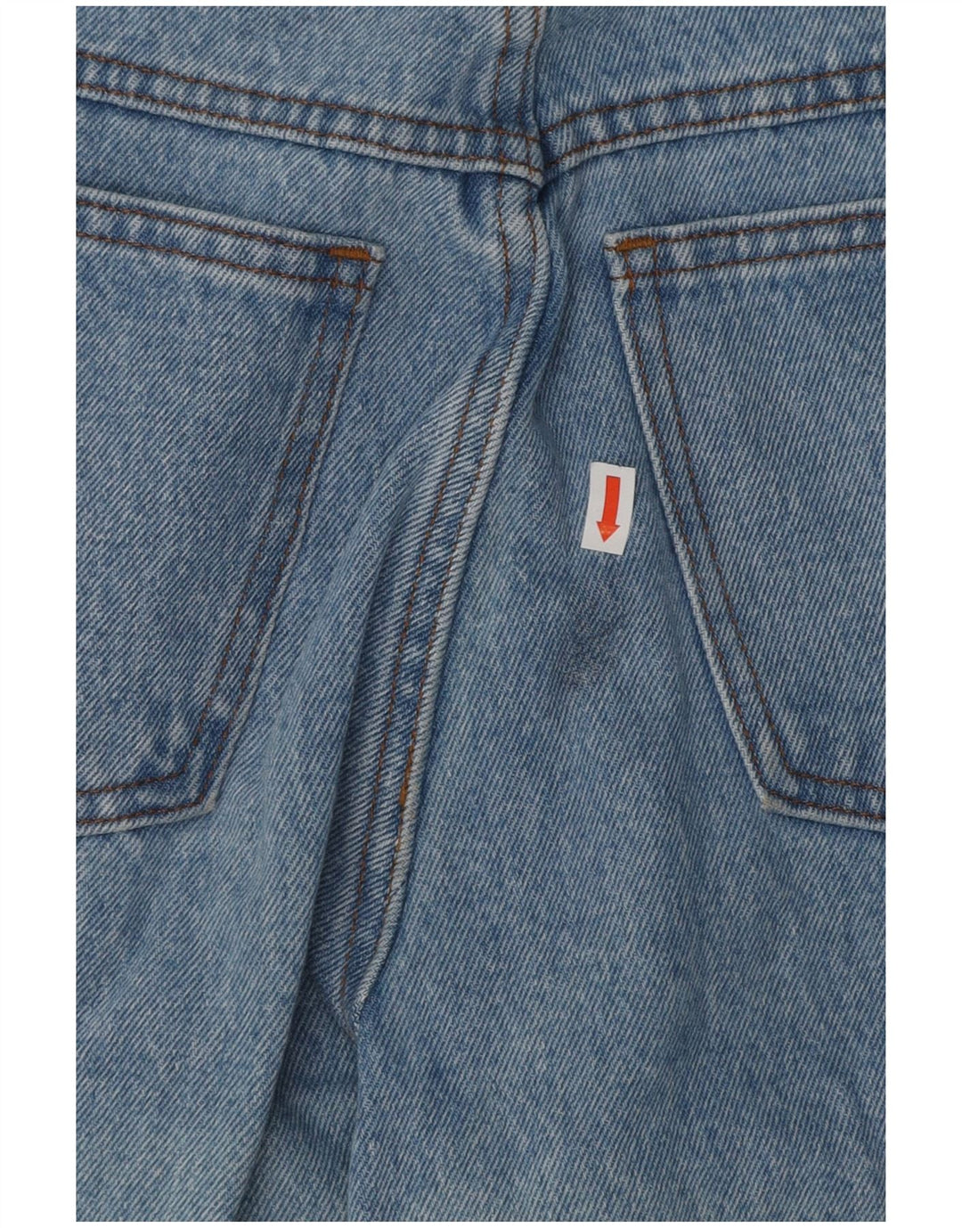 Jeans affusolati a vita alta da donna vintage W28 L30 in cotone blu