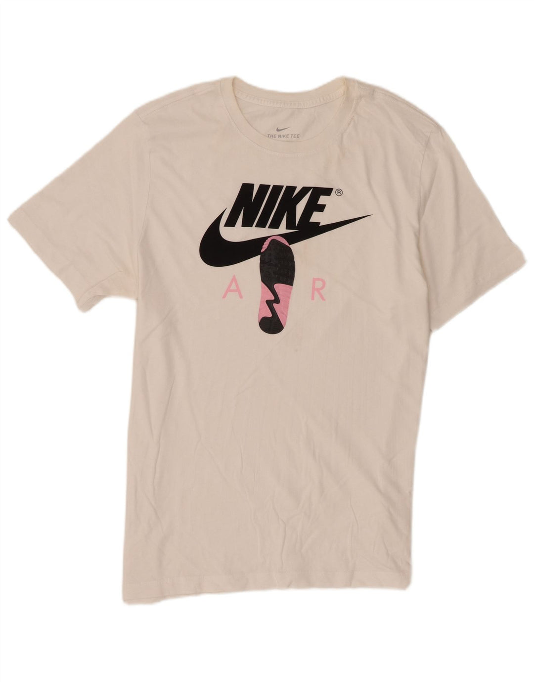 T-shirt grafica da uomo Nike Top grande in cotone bianco