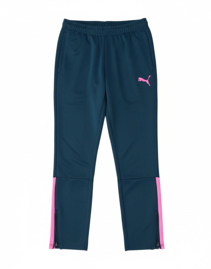 PUMA Womens Tracksuit Trousers UK 12 Medium  Blue Colourblock Polyester