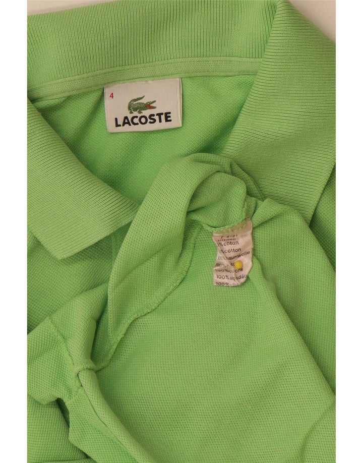 Polo da uomo Lacoste taglia 4 in cotone verde medio