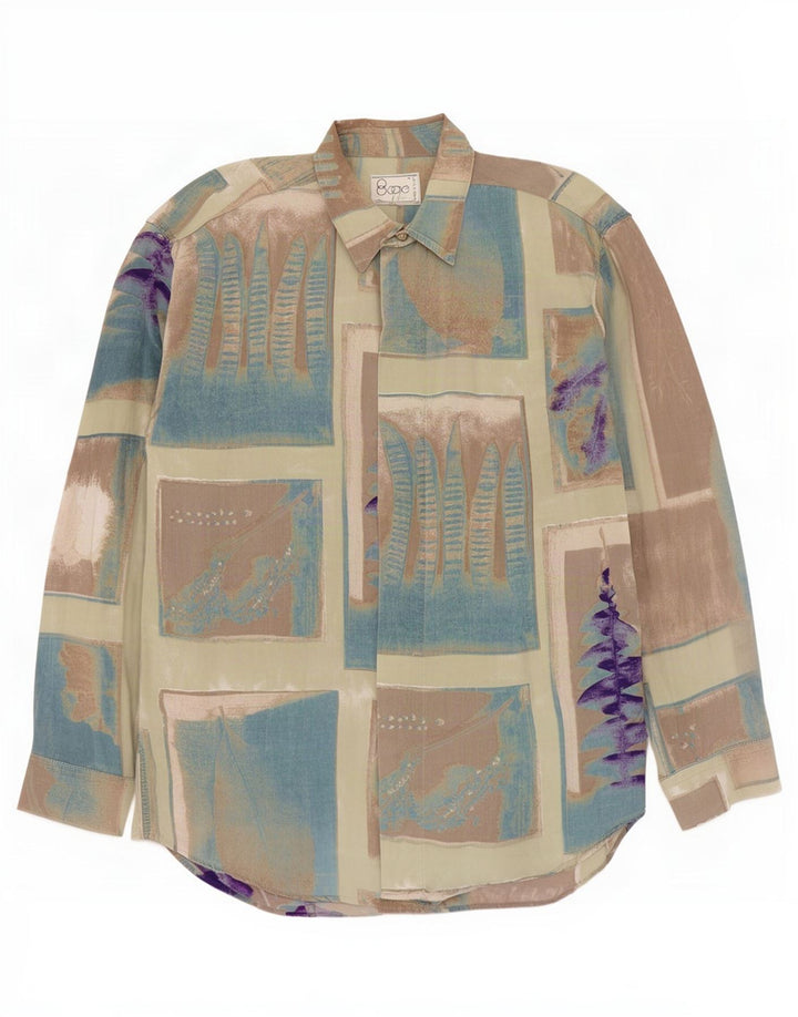 Camicia da uomo BOOGIE grande patchwork blu