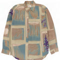 Camicia da uomo BOOGIE grande patchwork blu