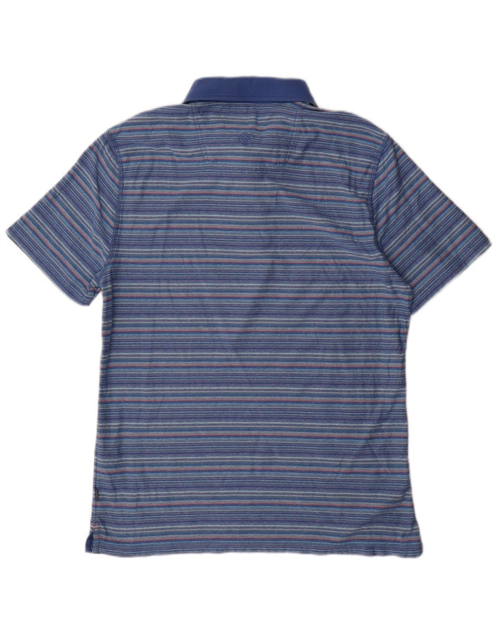 Polo da uomo Fat Face in cotone a righe grandi blu