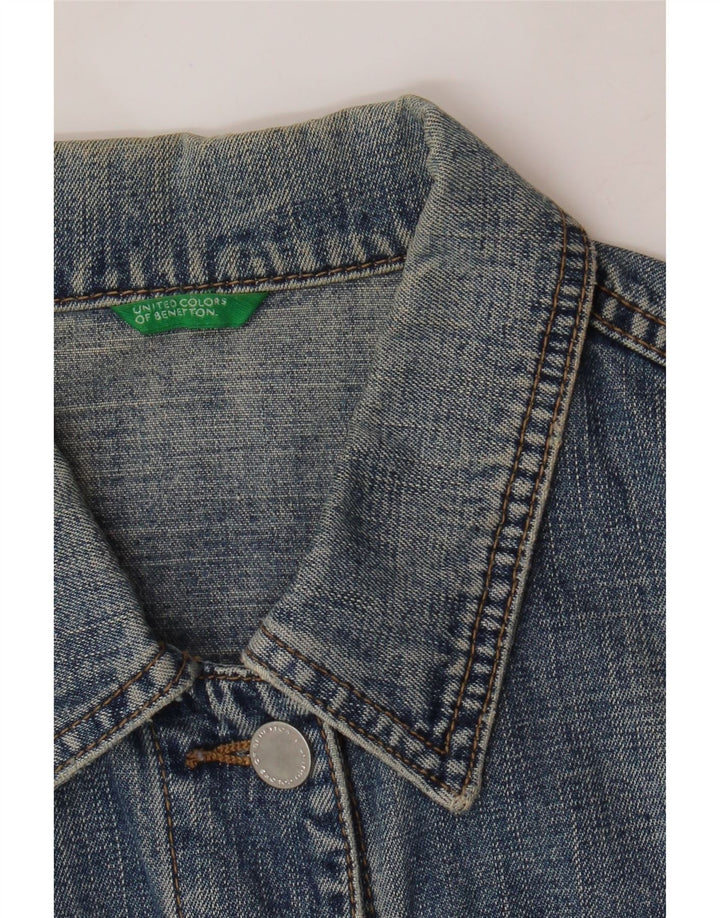 BENETTON Womens Denim Jacket UK 14 Medium Blue Vintage Benetton and Second-Hand Benetton from Messina Hembry 