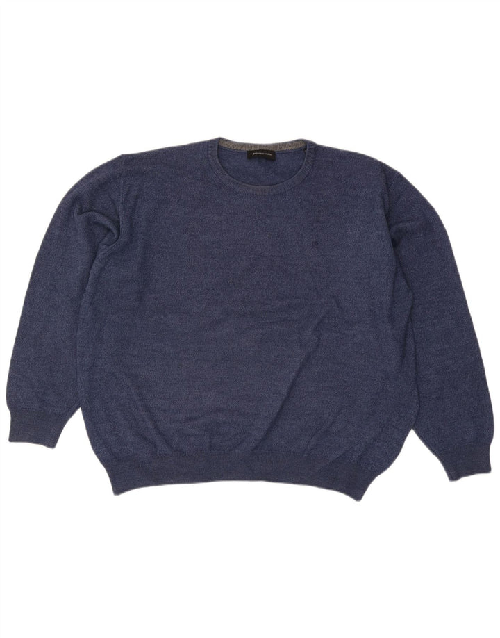 Maglione maglione girocollo da uomo Pierre Cardin 3XL lana blu navy