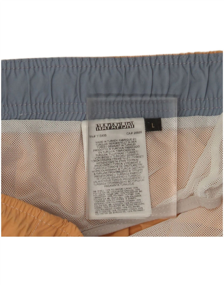 Pantaloncini da bagno da uomo Napapijri grandi arancione in poliammide