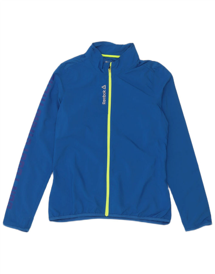 Giacca Reebok da ragazzo con grafica grafica 9-10 anni piccola in poliestere blu