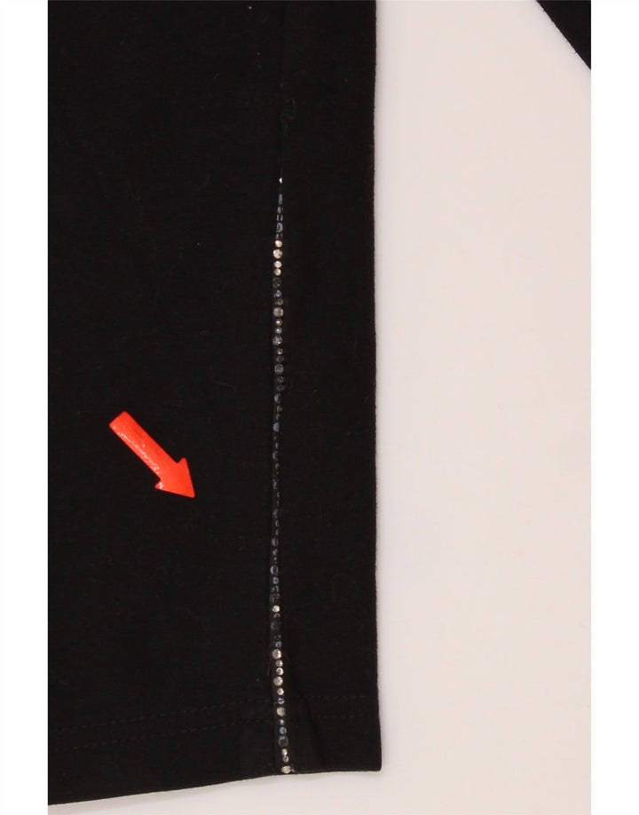 Leggings corti da donna Marks & Spencer UK 8 piccoli in viscosa nera
