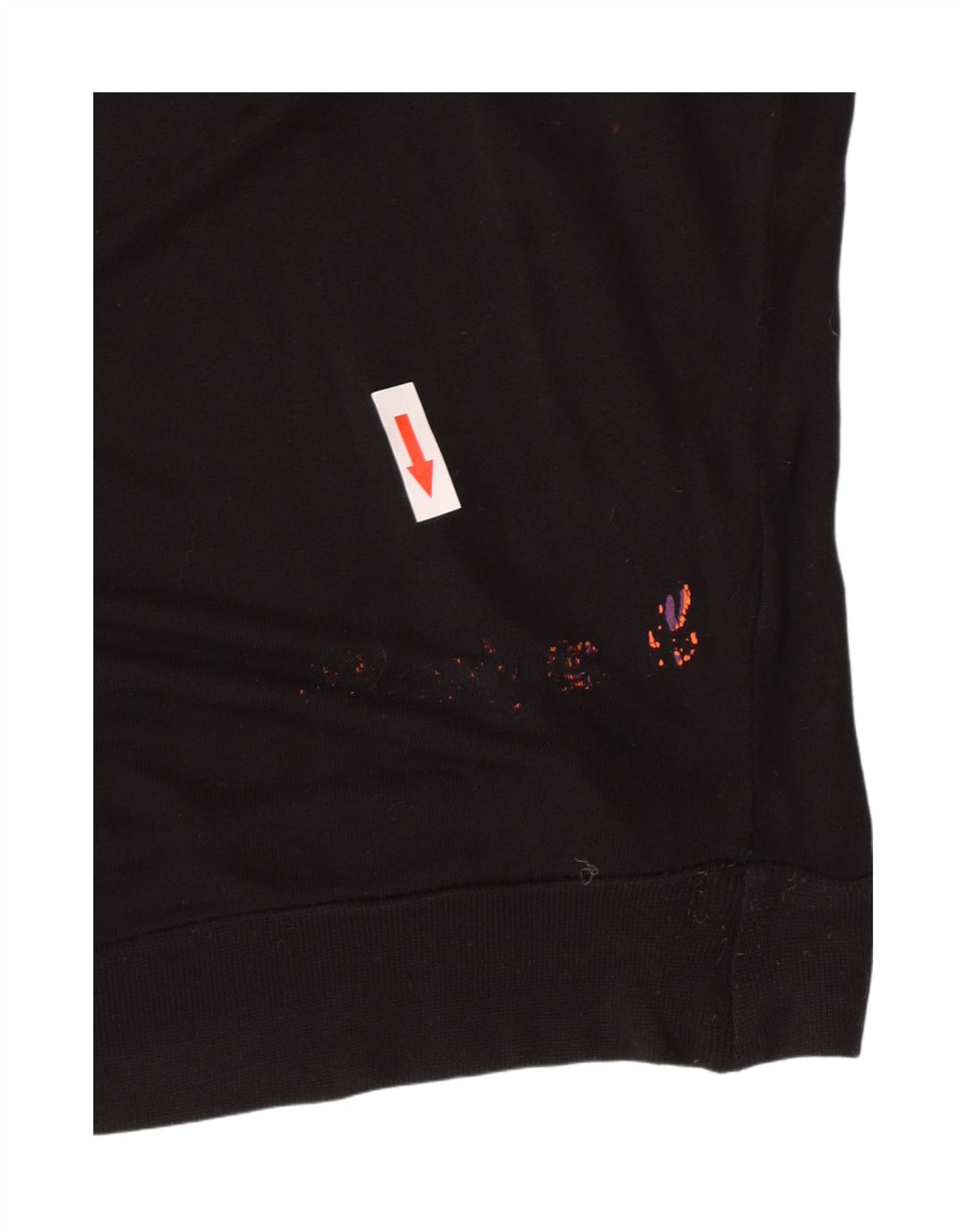 Desigual Donna Camicetta a Pipistrello Top UK 16 Grande Nero Floreale