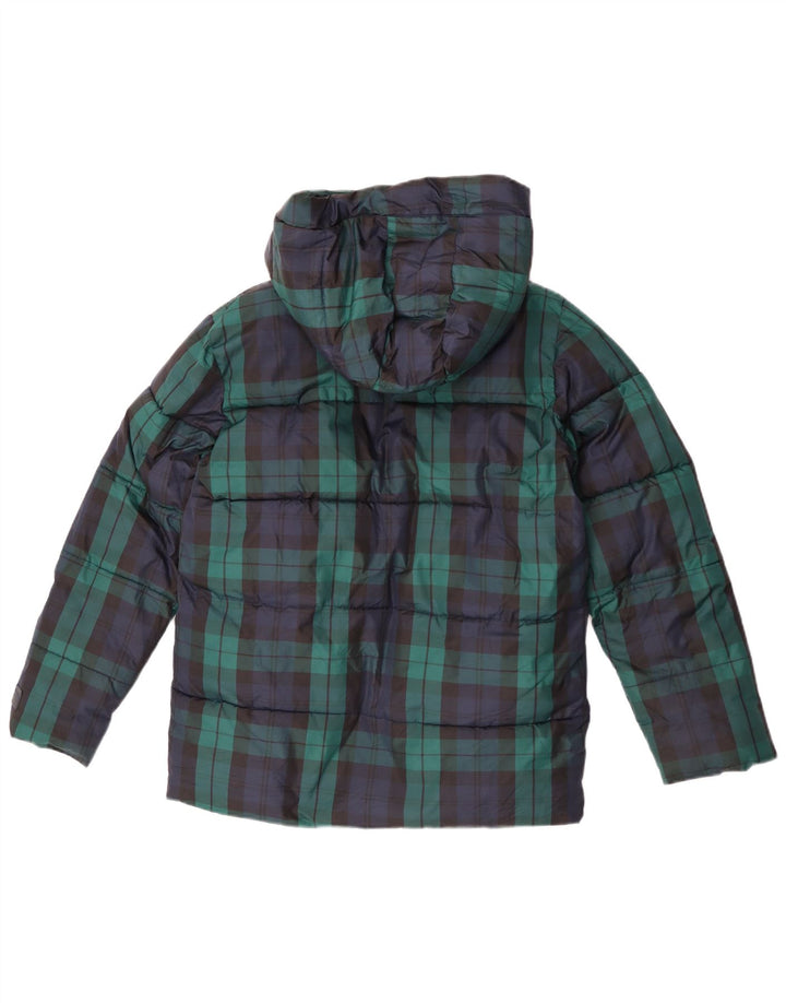 Giacca imbottita con cappuccio Gap per ragazzi 13-14 anni 2XL Poliestere a quadri blu navy