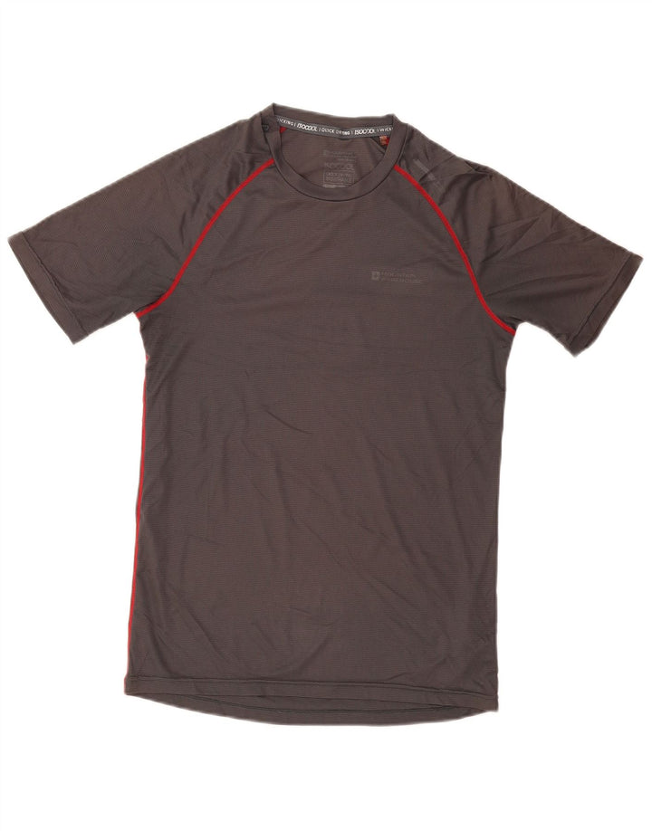 MOUNTAIN WAREHOUSE T-shirt da uomo Top piccolo grigio a quadri