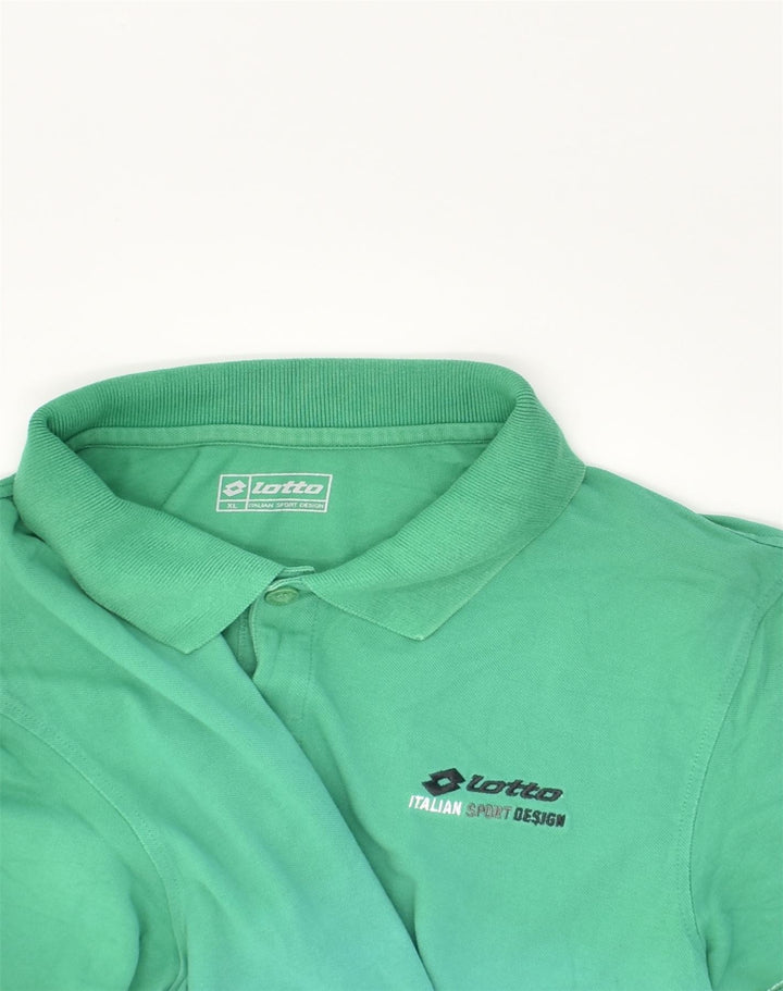 LOTTO Mens Polo Shirt XL Green Cotton | Vintage Lotto | Thrift | Second-Hand Lotto | Used Clothing | Messina Hembry 