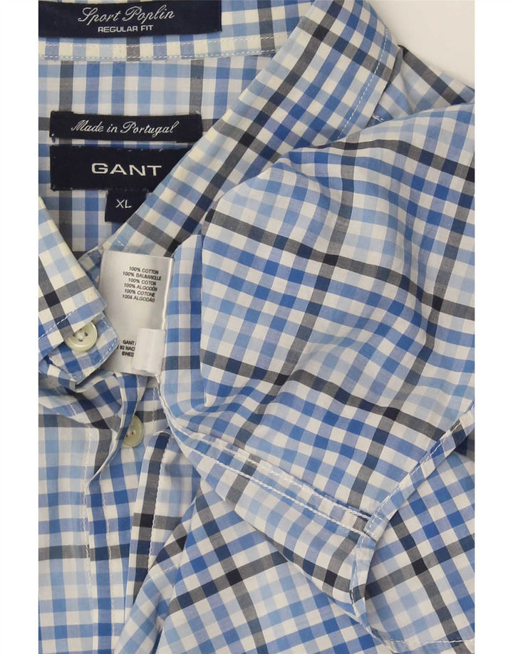 Camicia Gant da uomo vestibilità regolare XL in cotone a quadretti blu