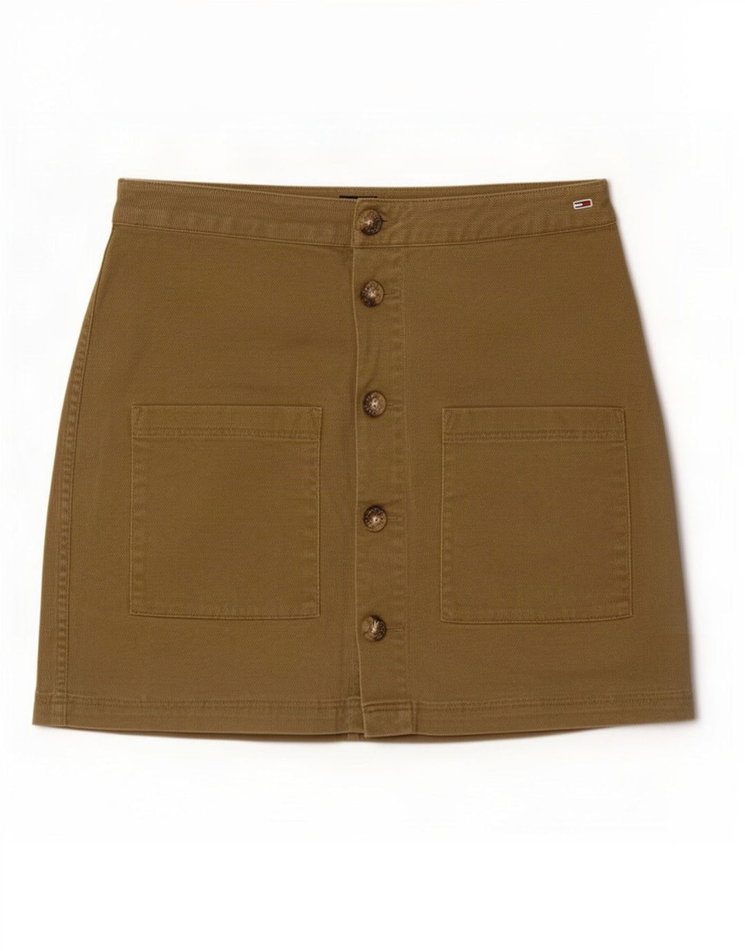 Minigonna da donna Tommy Hilfiger W28 cotone kaki medio