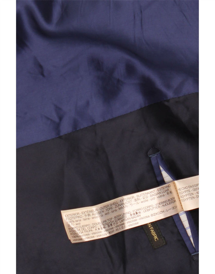 Giacca blazer da uomo a 2 bottoni Massimo Dutti EU 54 XL Lana blu navy