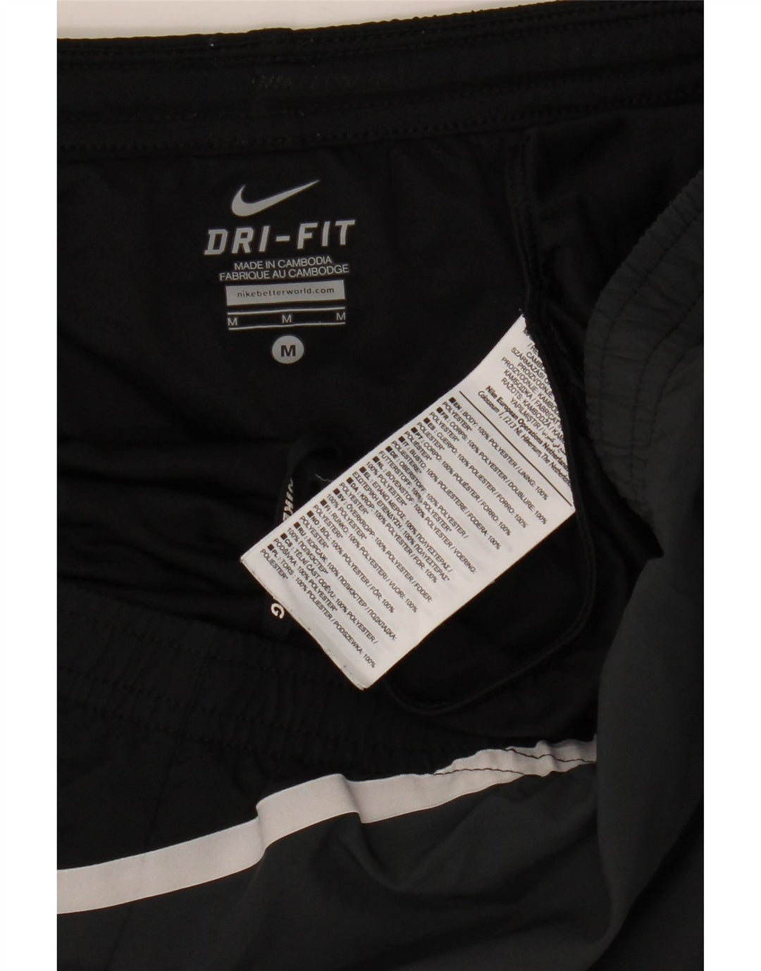 Pantaloncini sportivi Nike da donna Dri Fit UK 14 medio nero poliestere