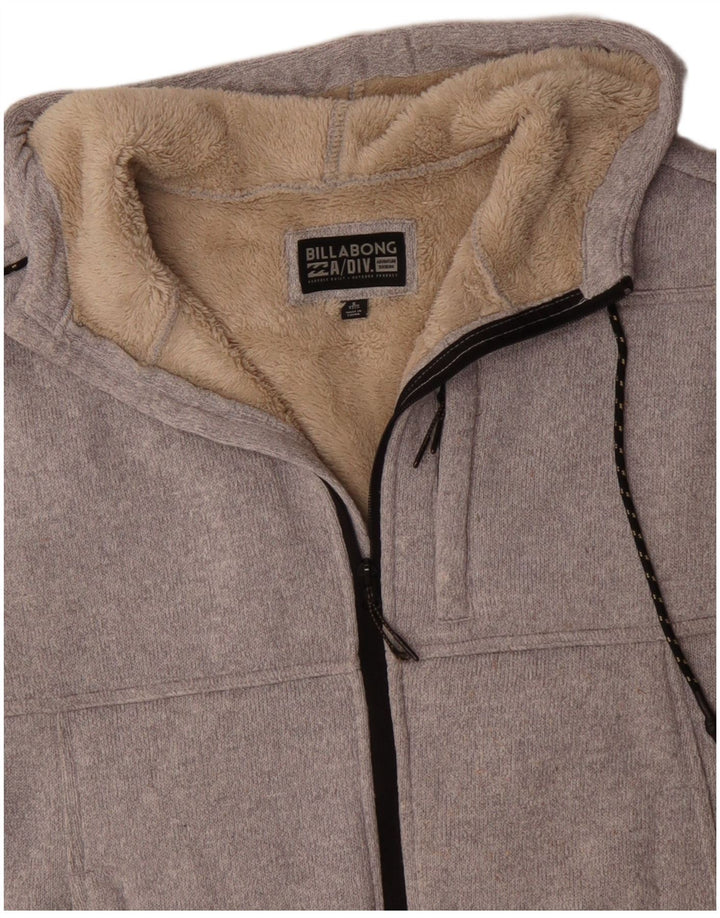 BILLABONG Maglione con cappuccio e zip senza maniche da uomo piccolo poliestere grigio