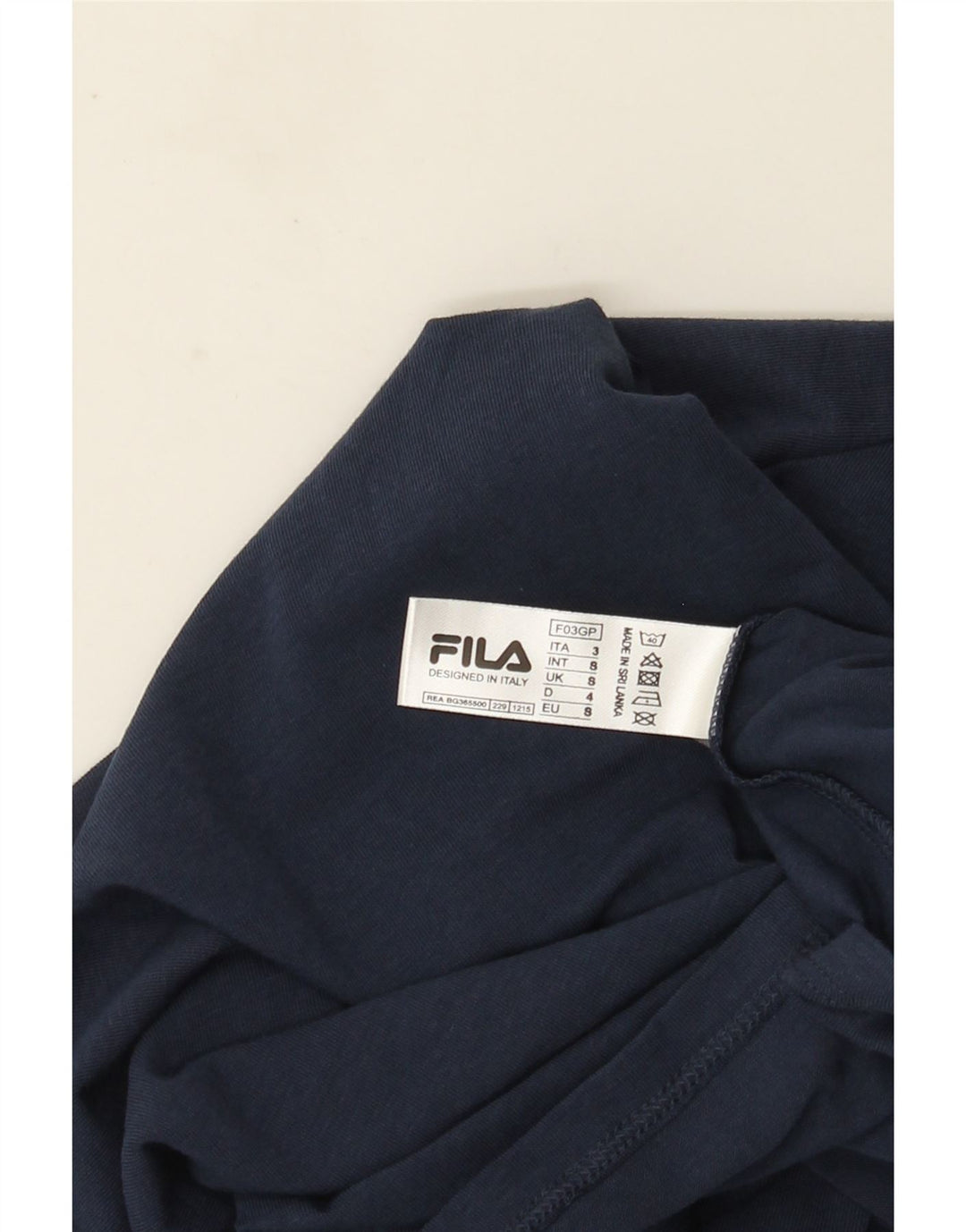 T-shirt Fila da uomo Top Small in cotone blu navy