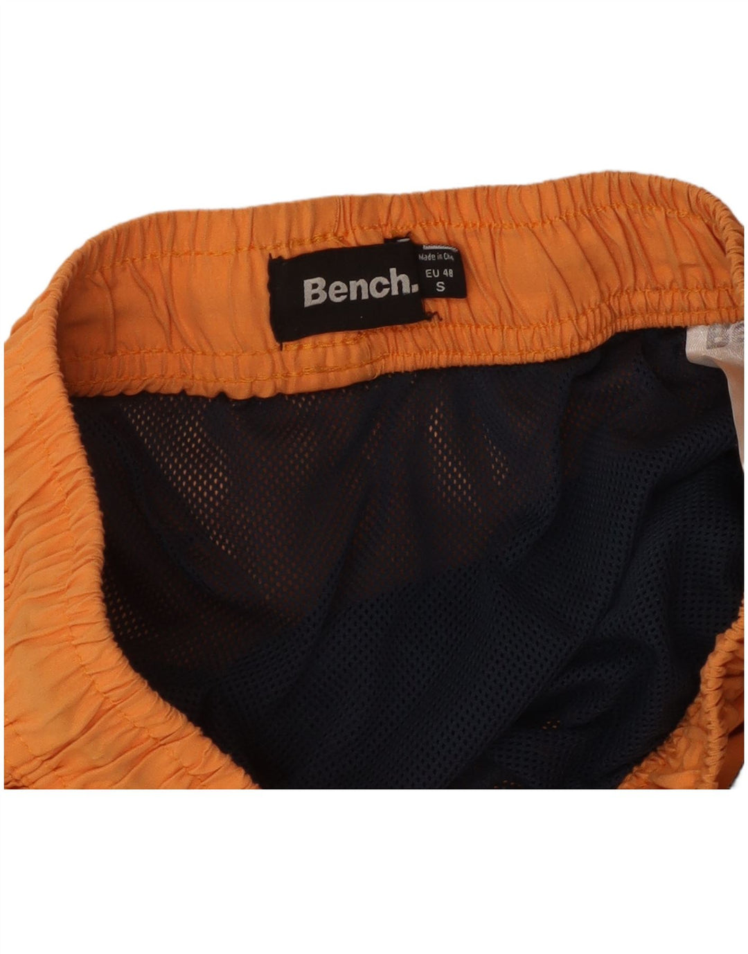 Pantaloncini da bagno grafici da uomo Bench piccoli in poliestere arancione