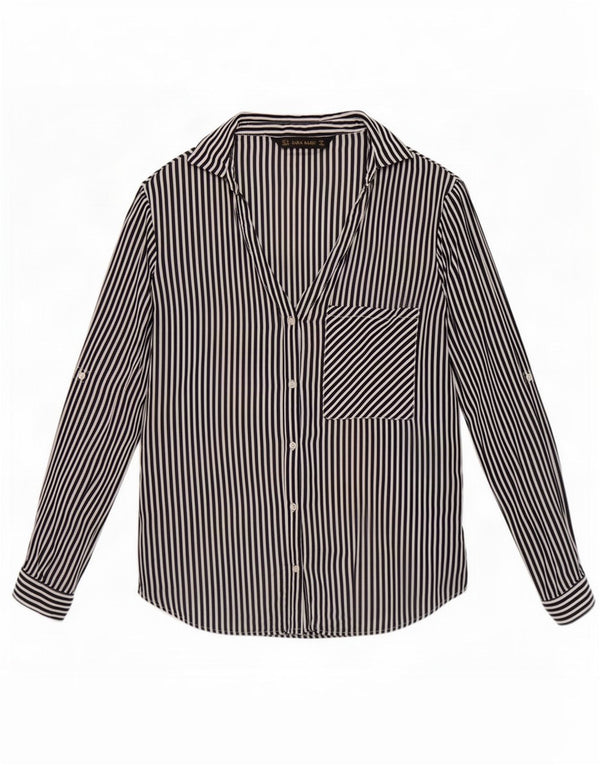 Camicia Zara da donna UK 12 gessato medio nero