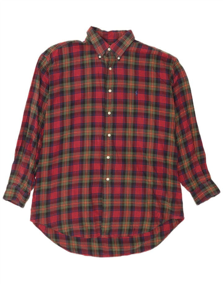 Polo Ralph Lauren Camicia da uomo Blaire in flanella, grande motivo a quadri multicolore