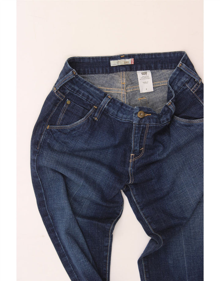LEVI'S Womens 545 Capri Jeans US 8 Medium W32 L19 Navy Blue Cotton Vintage Levi's and Second-Hand Levi's from Messina Hembry 