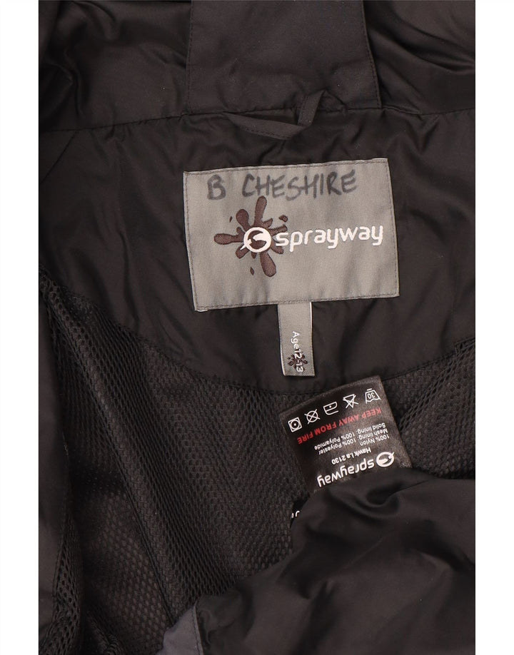 Giacca antipioggia con cappuccio da ragazzo Sprayway 12-13 anni in poliestere nero
