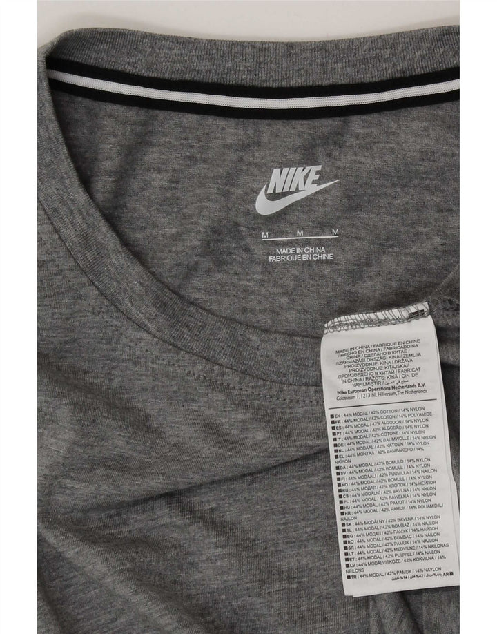T-shirt da donna Nike Top UK 14 grigio medio chiazzato modal
