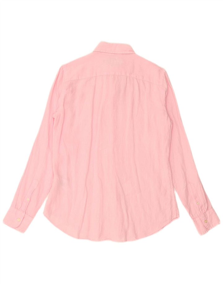 RALPH LAUREN Camicia da uomo dalla vestibilità comoda, piccola in lino rosa
