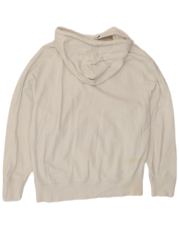 Hugo Boss Mens Graphic Hoodie Jumper XL White Cotton