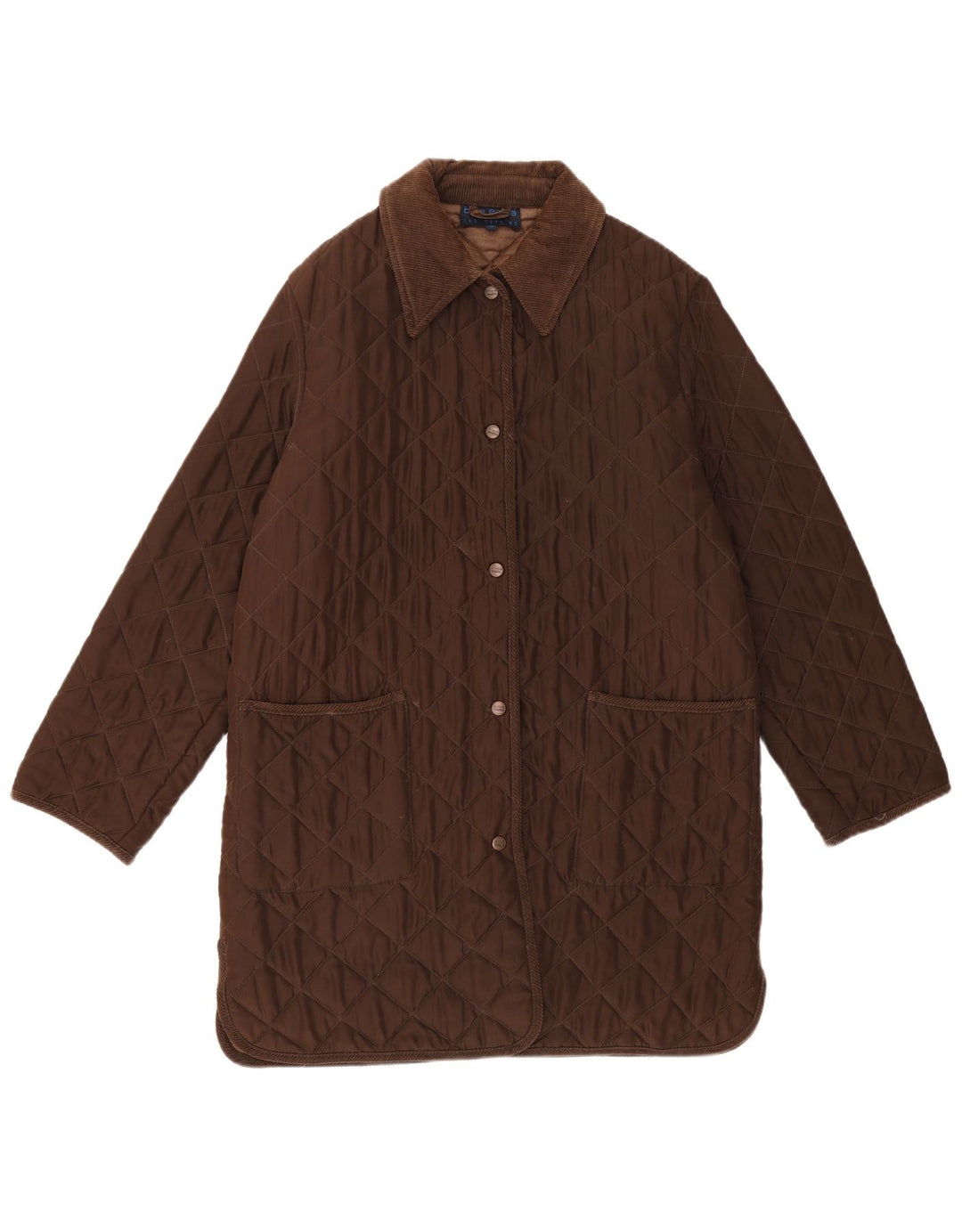 Cappotto Trapuntato Donna Les Copains IT 42 Acetato Marrone Medio