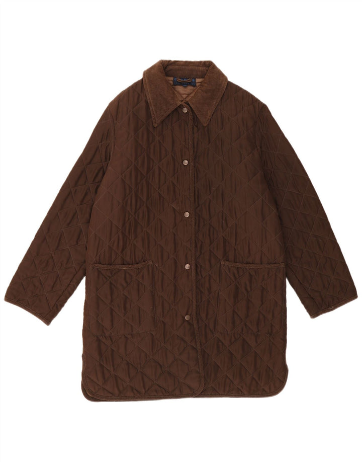 Cappotto Trapuntato Donna Les Copains IT 42 Acetato Marrone Medio