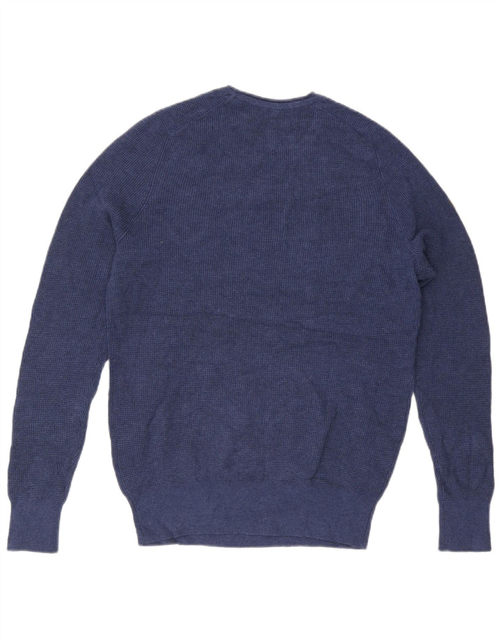 Maglione maglione girocollo da uomo Superdry XL in viscosa blu navy