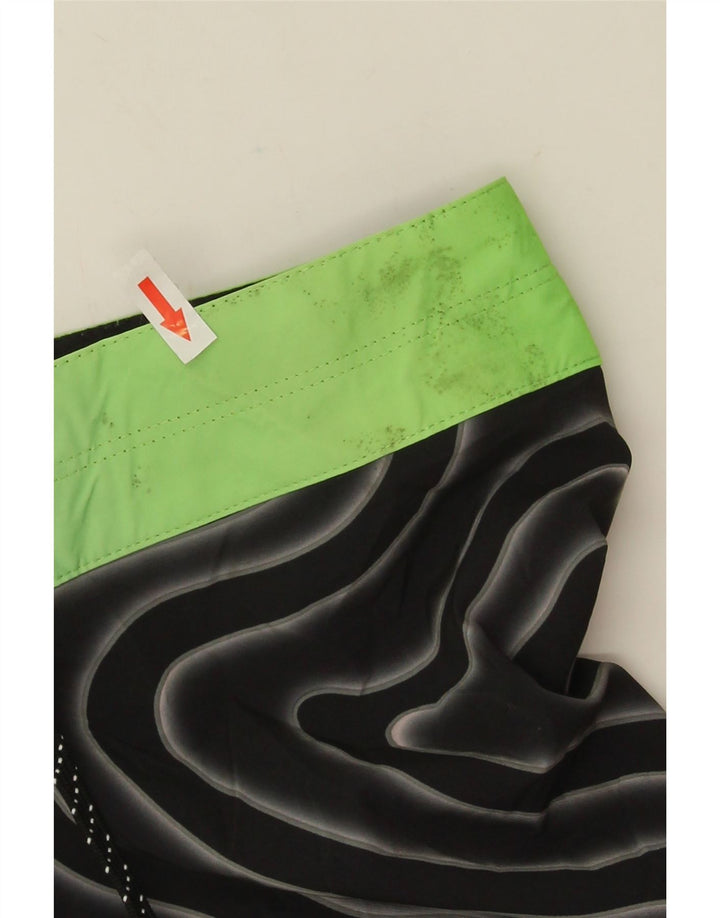 Pantaloncini da bagno da uomo Billabong grandi in poliestere geometrico nero