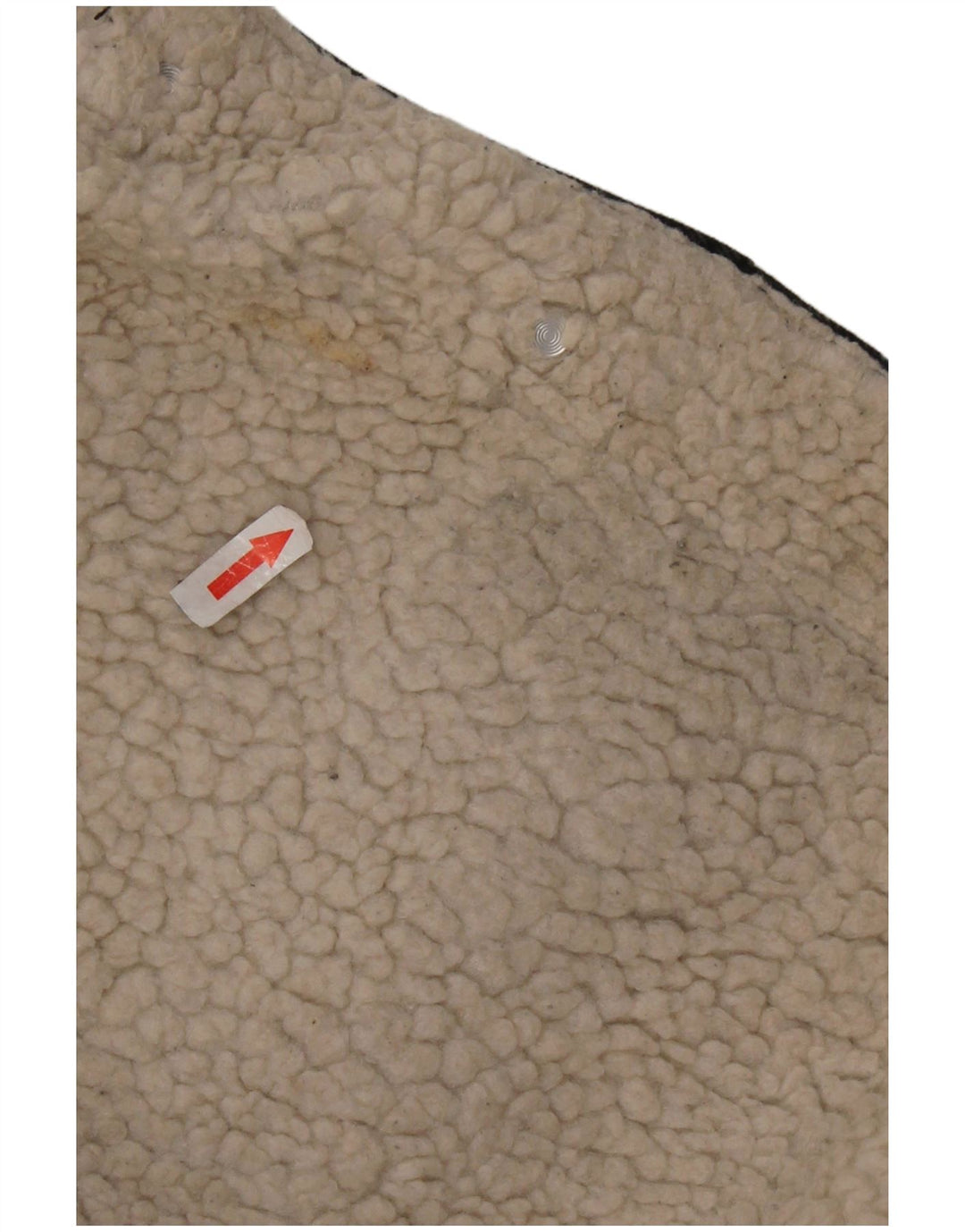 Topshop Giacca in denim Sherpa oversize da donna UK 8 Small Black Classic