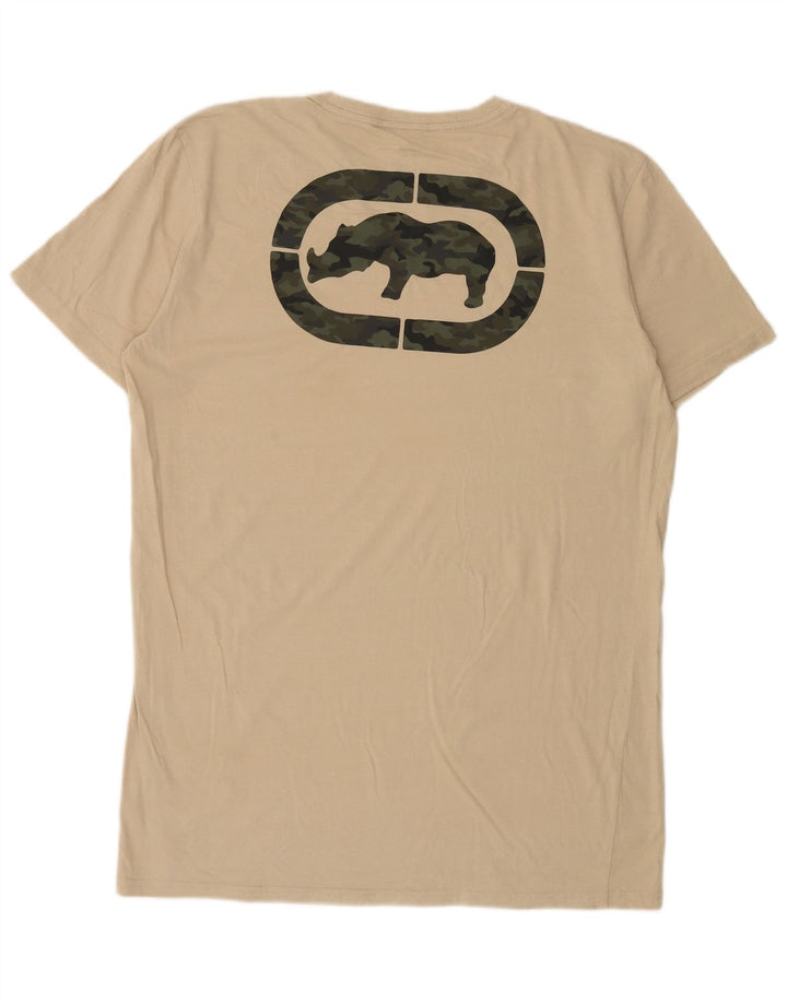 T-shirt grafica da uomo Ecko Unltd Top XL in cotone beige