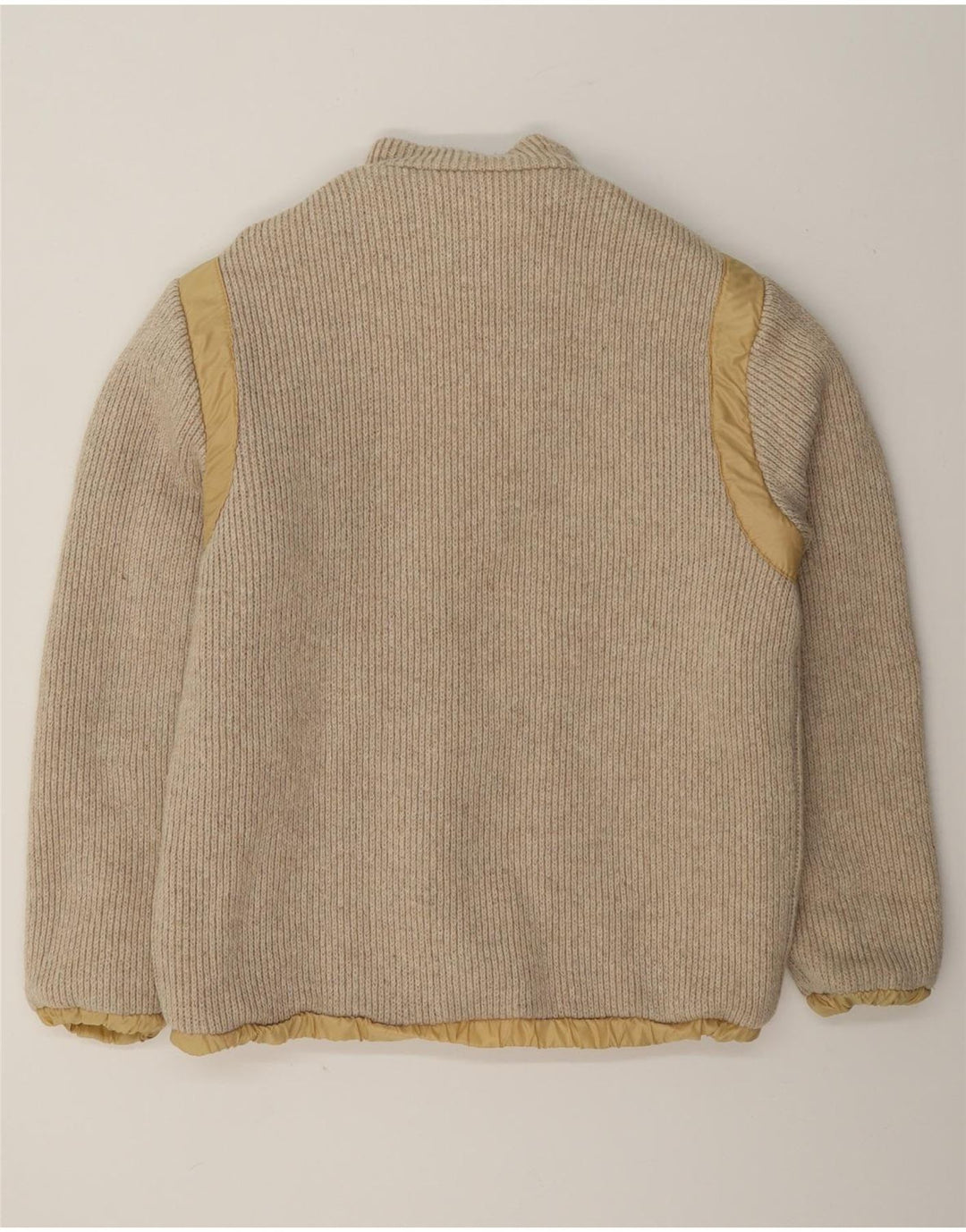 Giubbotto bomber reversibile vintage da uomo UK 36 piccolo beige