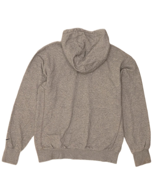 Felpa con cappuccio grafica Nike Utah Jazz da uomo, piccola, in cotone grigio screziato