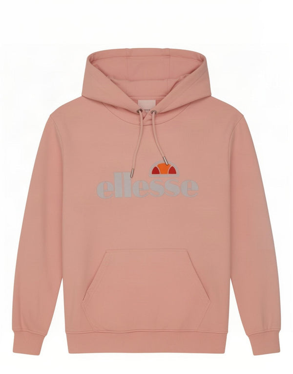 Ellesse, maglione con cappuccio oversize con grafica da donna, UK 10, piccolo in cotone rosa