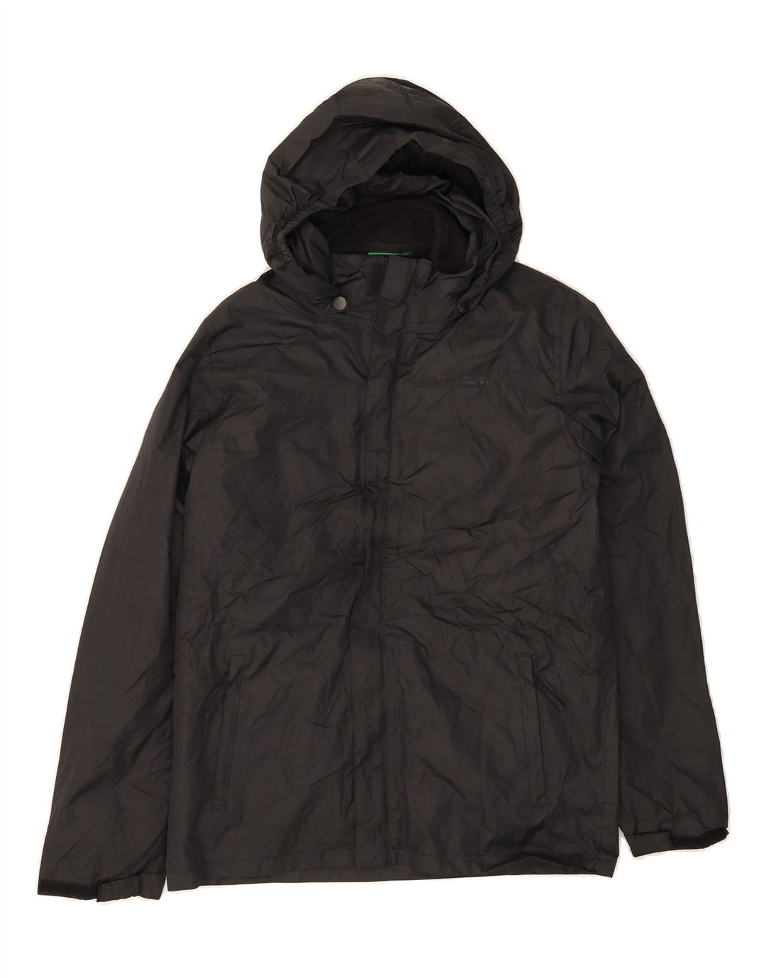 MOUNTAIN WAREHOUSE Boys Hooded Windbreaker Jacket 12-13 Years Black Vintage Mountain Warehouse and Second-Hand Mountain Warehouse from Messina Hembry 