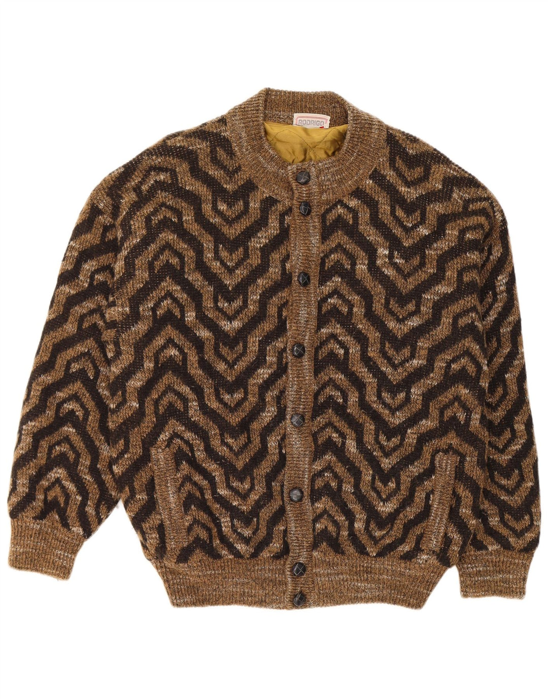 Maglione cardigan da uomo Rodrigo XL marrone geometrico