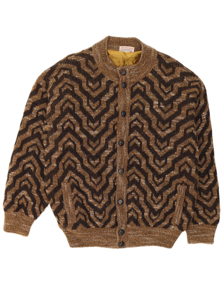 Maglione cardigan da uomo Rodrigo XL marrone geometrico