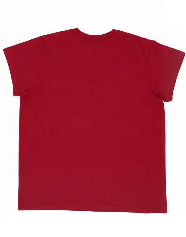 T-shirt grafica da donna Adidas Top UK 14 grande in cotone bordeaux